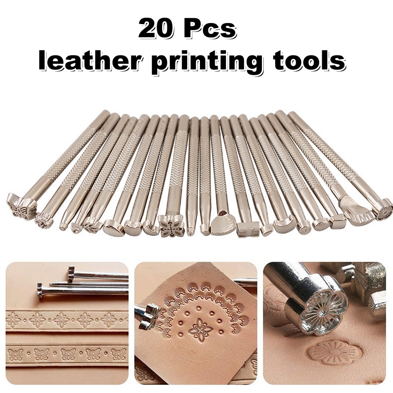 Leatherwork Projects - 20Pcs Alat Stempel Kulit Alat Pembuat