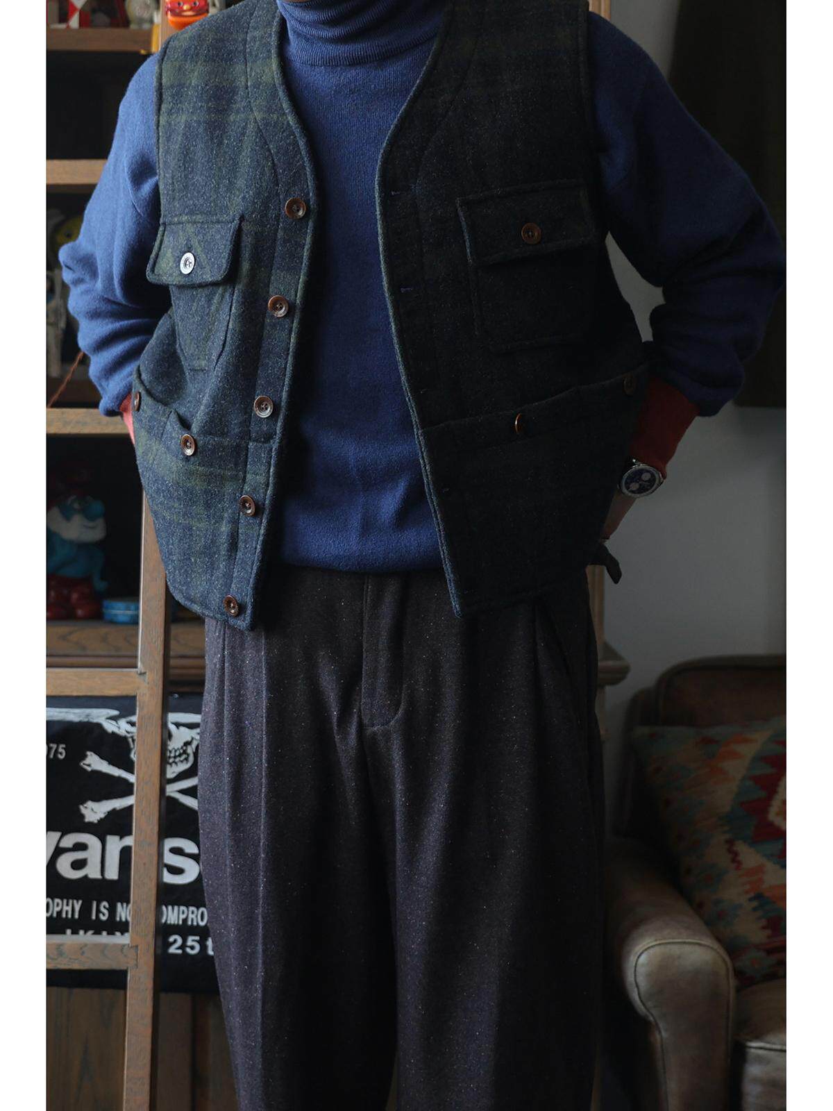 Leather Work Vest For Men - Rompi Kerja Secondorder FW24 6 Kantong