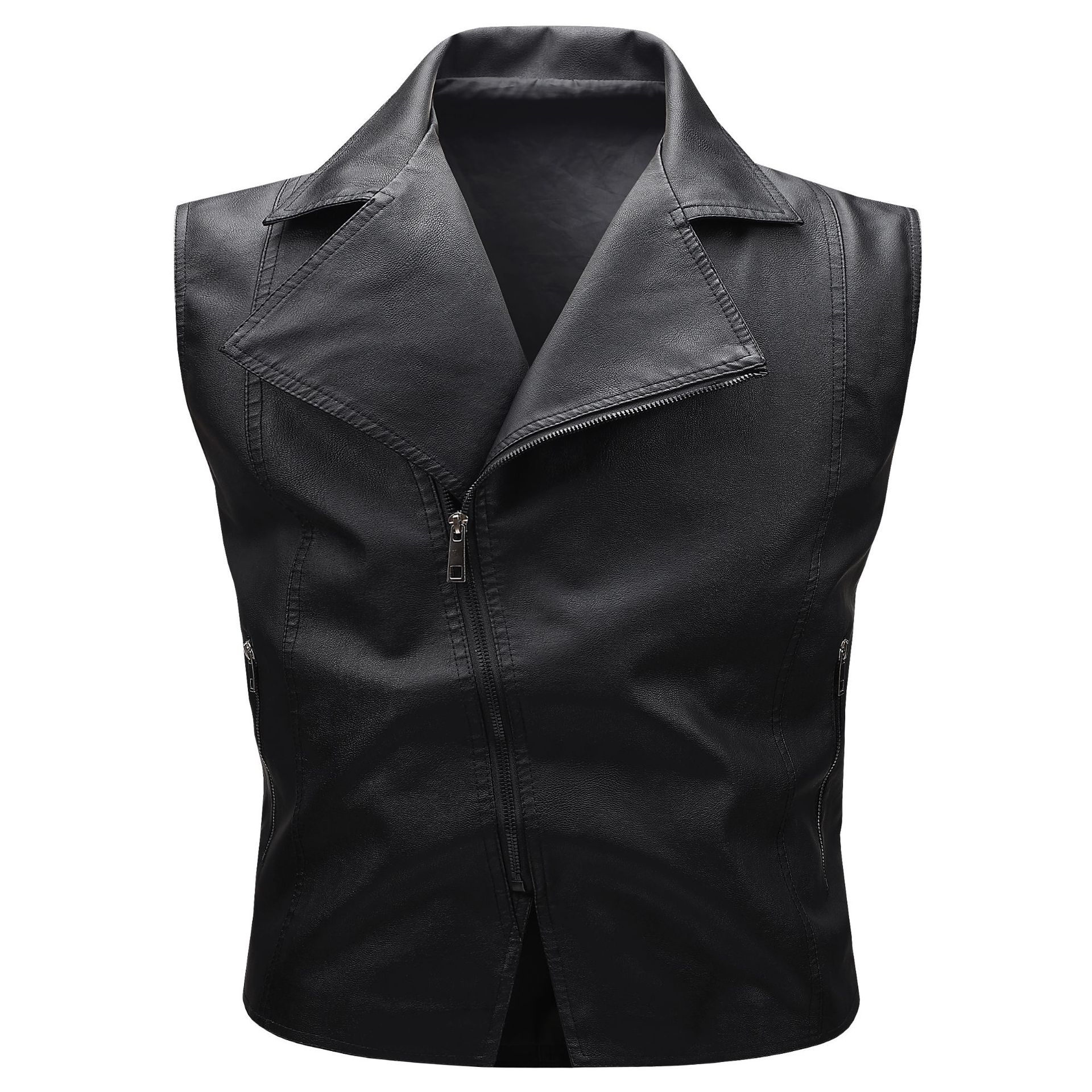 Leather Work Vest - Jaket Motor Musim Semi / Rompi
