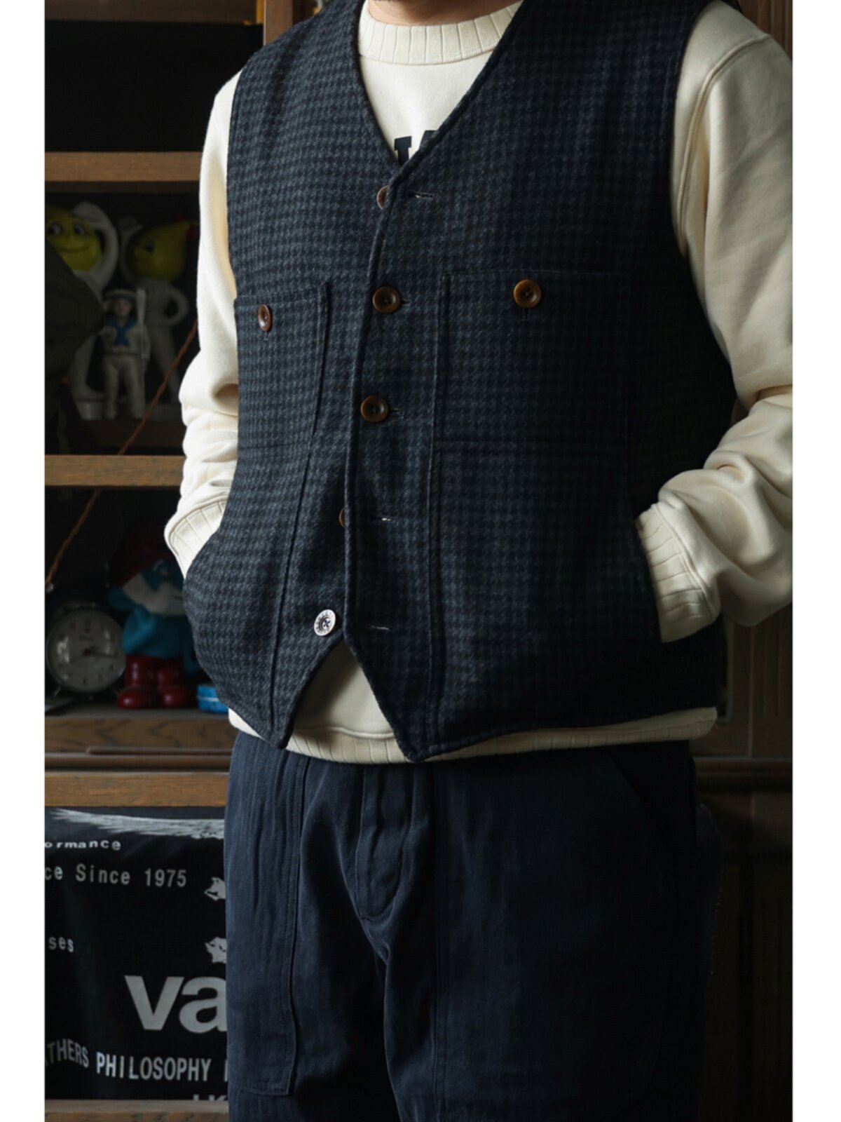 Leather Work Vest For Men - Rompi Kerja Wol Vintage Secondorder FW24