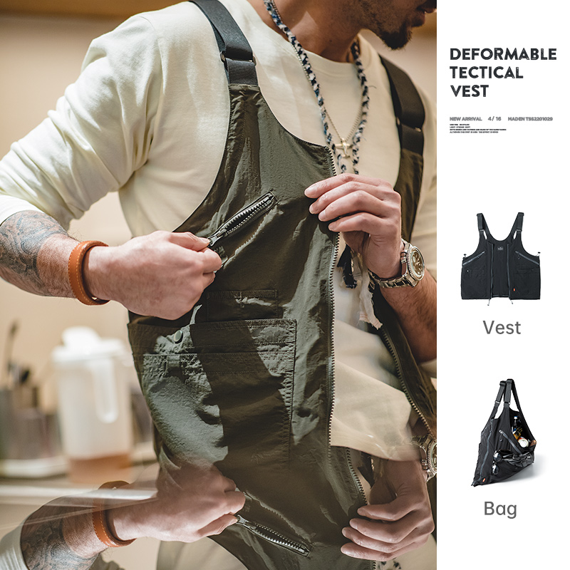 Leather Work Vest - Maden 2023 rompi tanpa lengan pria,