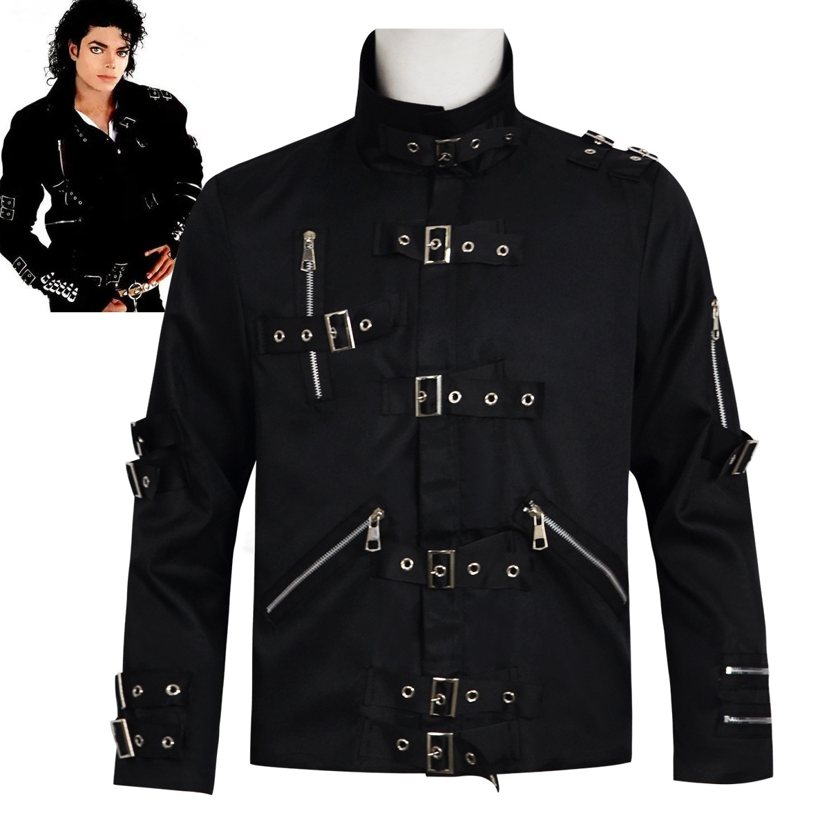 Leather Work Vest - Jaket Kulit Punk Heavy Metal V8