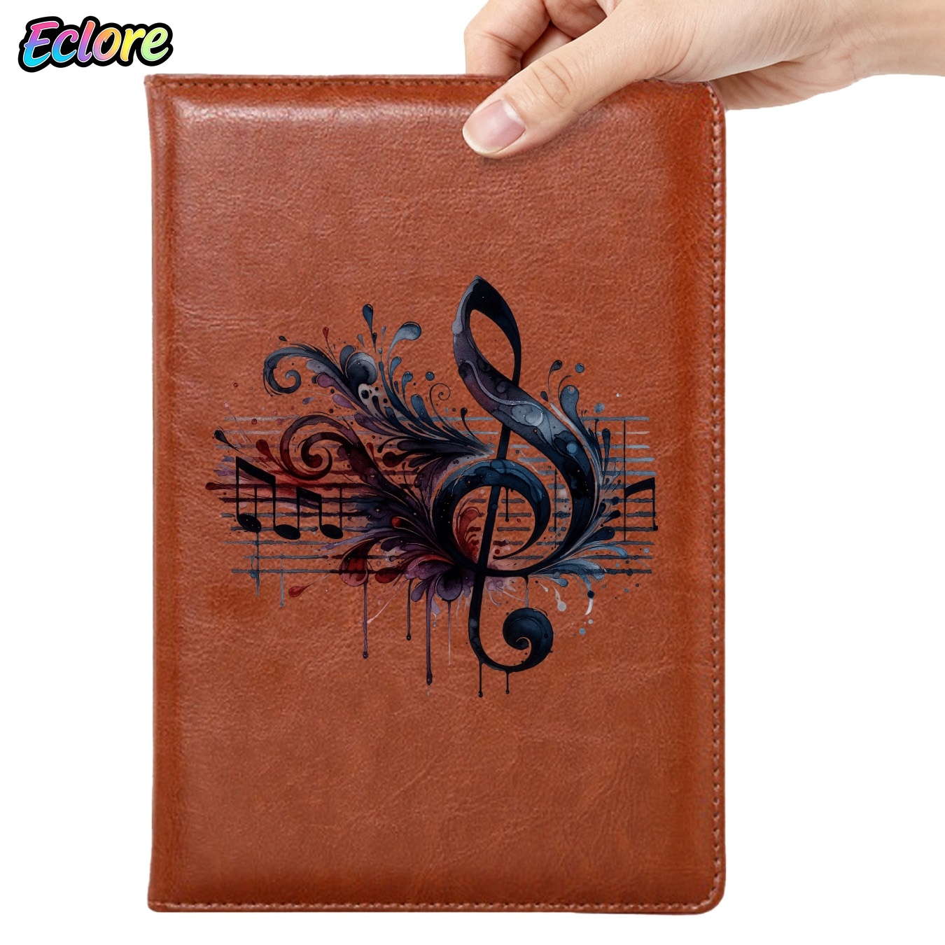 Leather Work Diary Covers - Buku Catatan Kulit dengan Simbol Musik