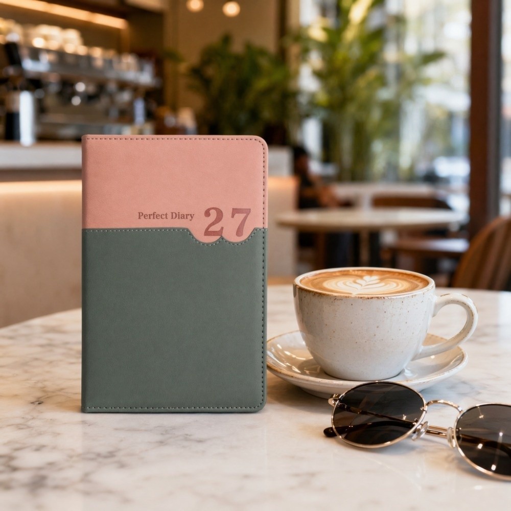 Leather Work Diary Covers - Perencana Kerja Kantor 2027 Buku Catatan