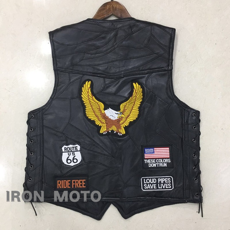 Rompi Motor Baru Pria Cafe Mot - Leather Work Vest ulasan dan harga