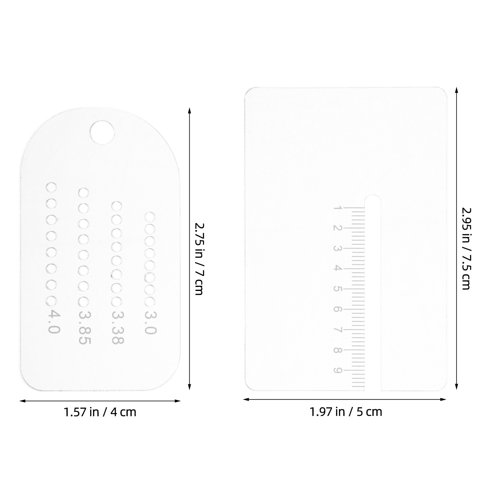 2Pcs Penggaris Jarak untuk Ker - Leatherworking Guide ulasan dan harga
