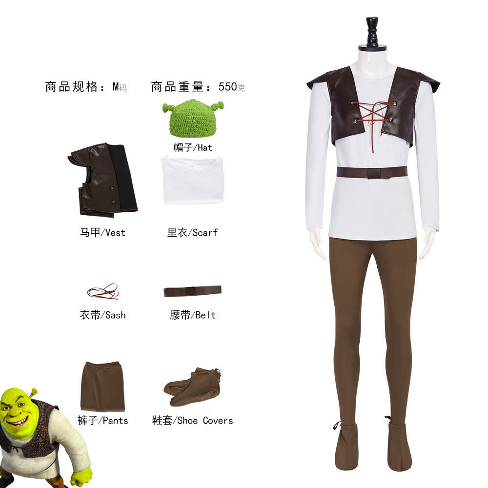 Kostum Cosplay Shrek Topi Hija - Leather Work Vest ulasan dan harga