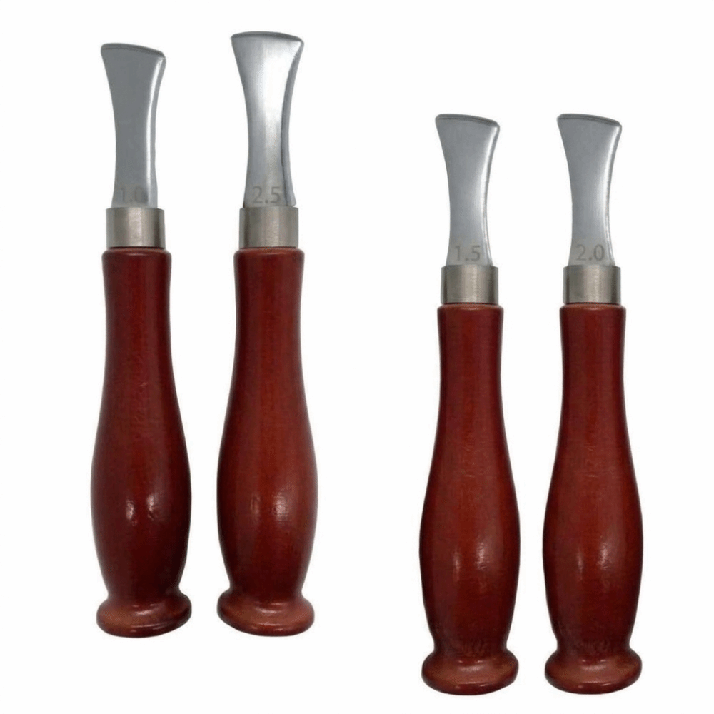 4 buah Alat Pembuat Lekukan Te - Leatherwork Edge Beveler ulasan dan harga