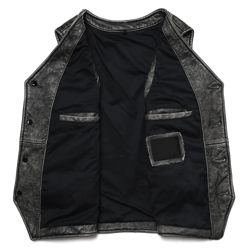Gery jaket rompi tanpa lengan  - Leather Work Vest For Men ulasan dan harga