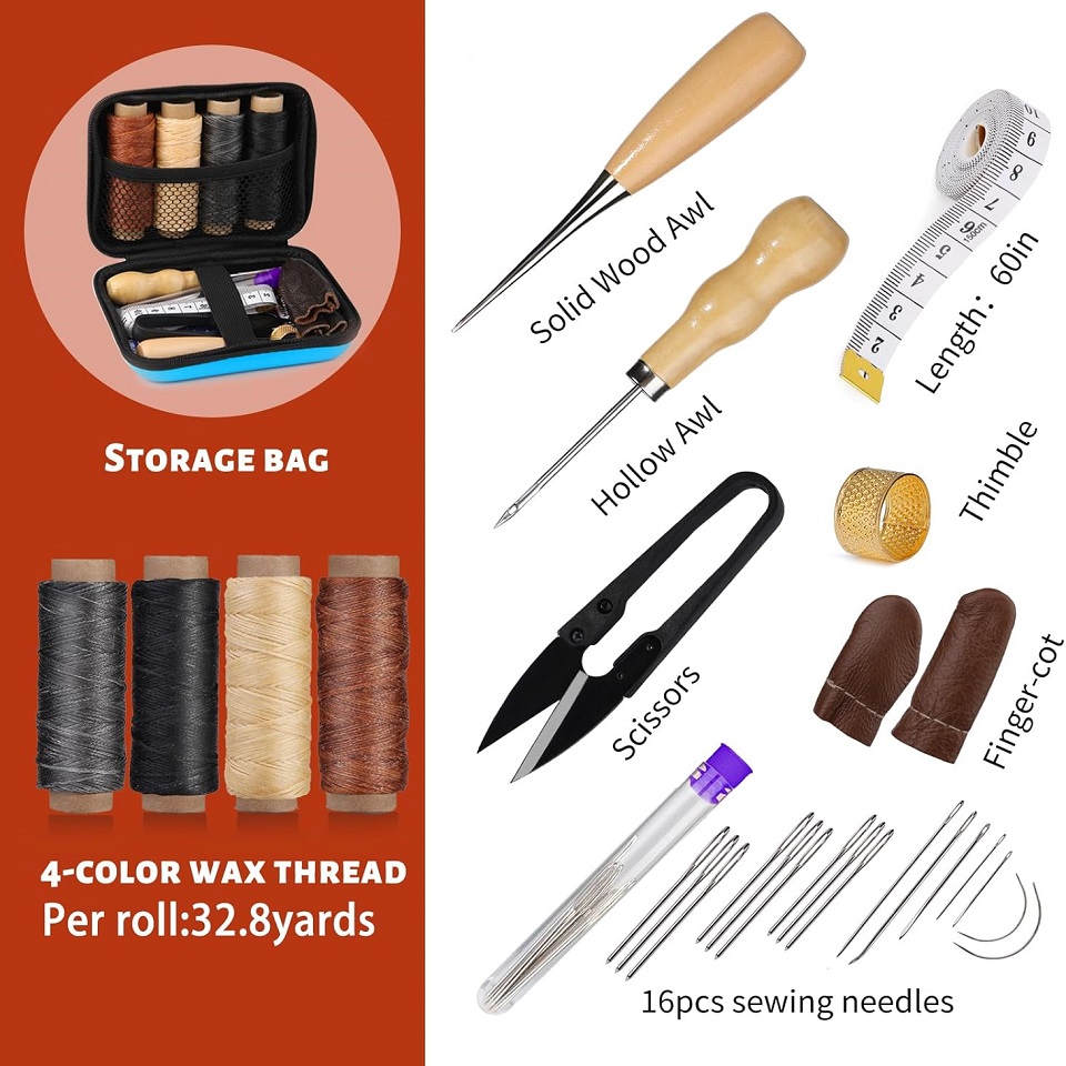 BUDDUR Kit Alat jahit kulit, d - Leatherwork Needles ulasan dan harga