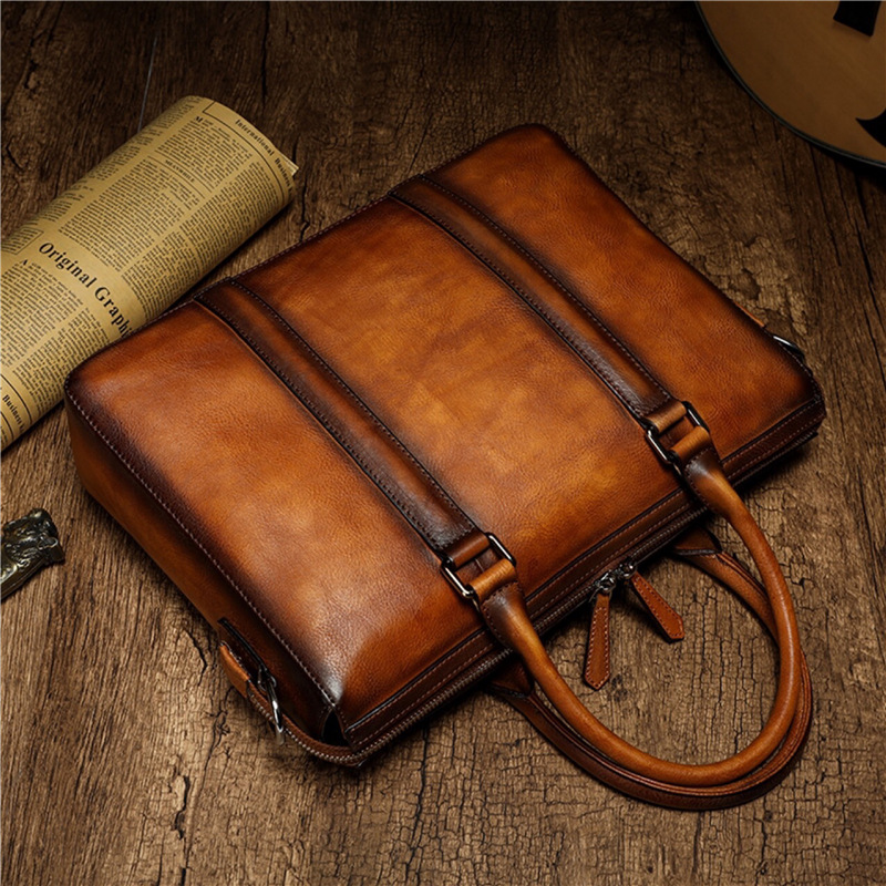 Tas Kerja Kulit Asli YETTIES | - Leather Work Laptop Bag ulasan dan harga