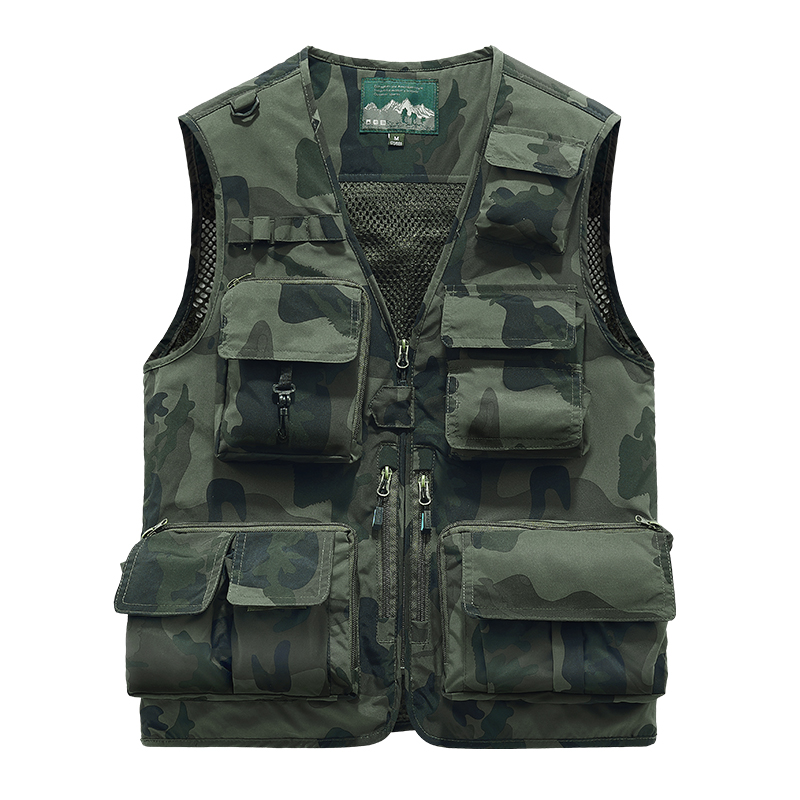 Rompi bordir pakaian memancing - Leather Work Vest For Men ulasan dan harga