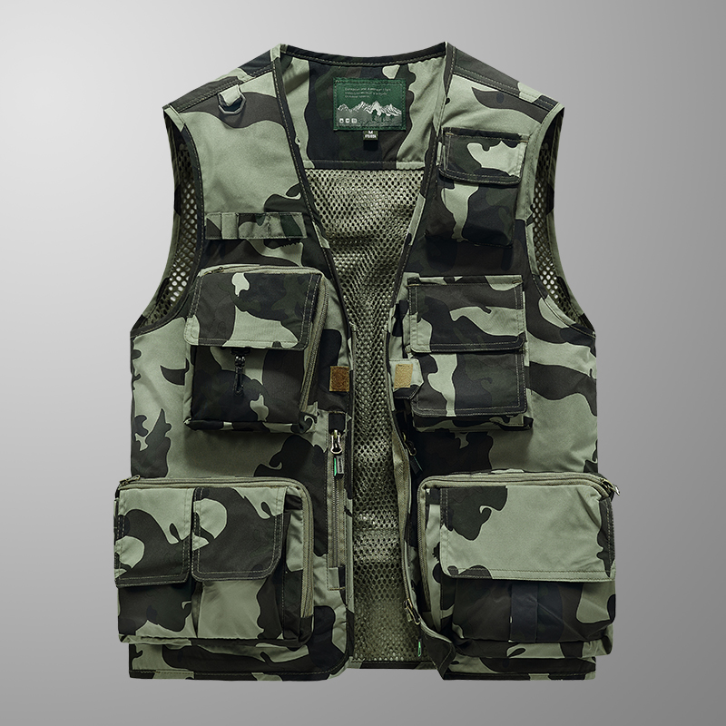 Rompi bordir pakaian memancing - Leather Work Vest For Men ulasan dan harga