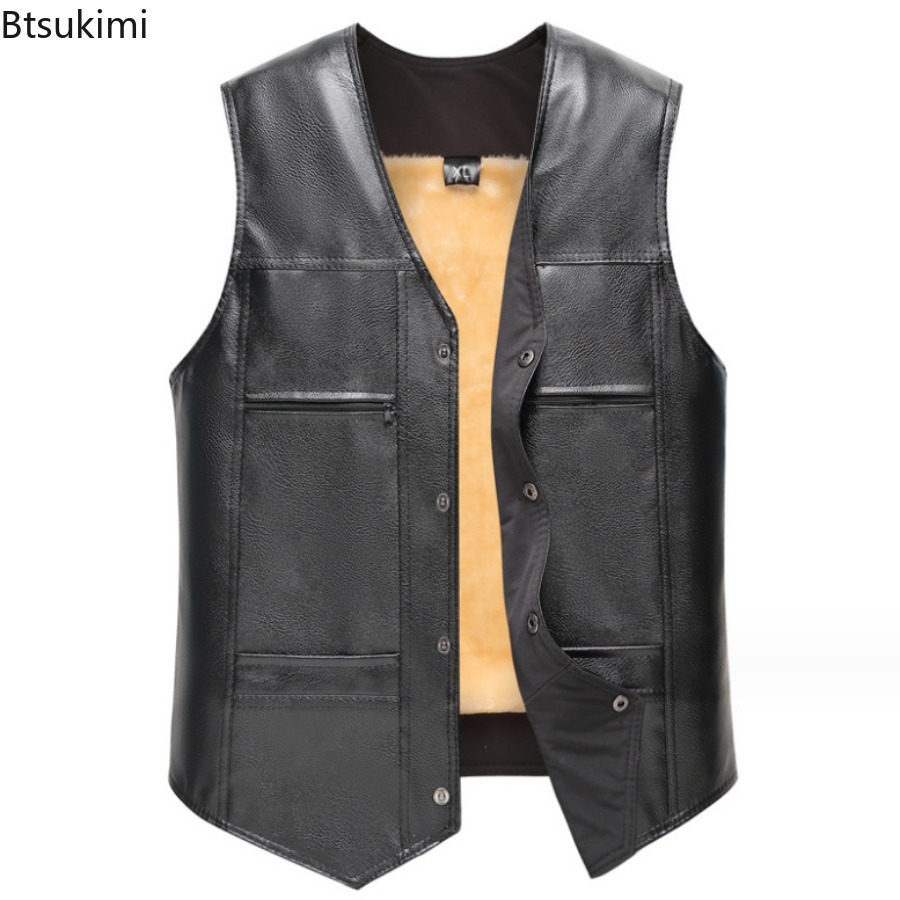Rompi Kulit Pria Baru Musim Gu - Leather Work Vest ulasan dan harga