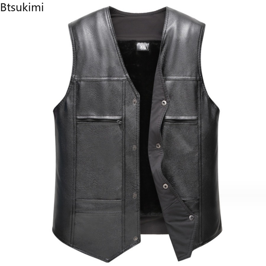 Rompi Kulit Pria Baru Musim Gu - Leather Work Vest ulasan dan harga