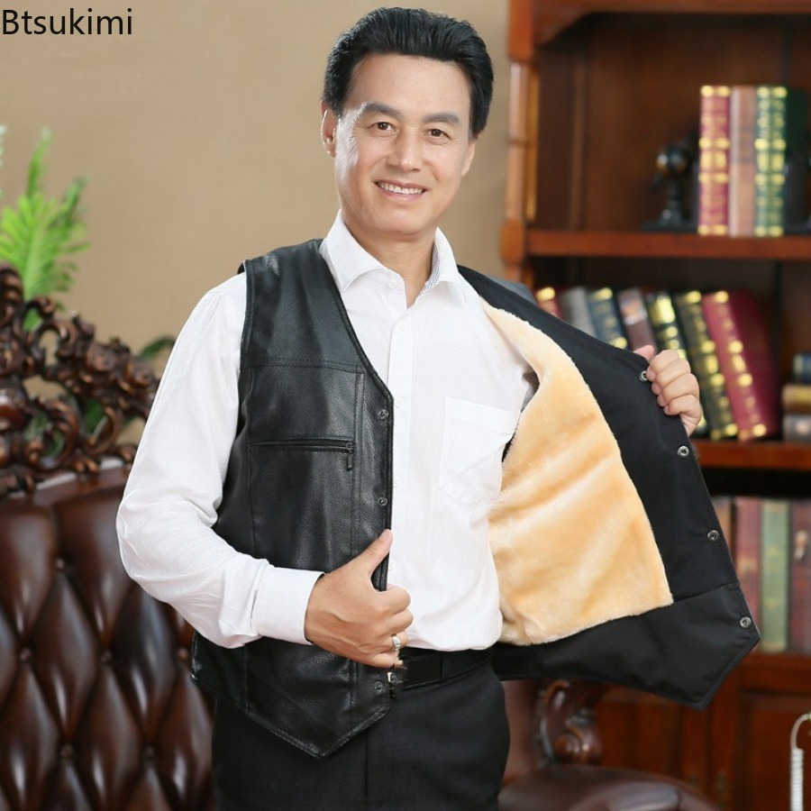 Rompi Kulit Pria Baru Musim Gu - Leather Work Vest ulasan dan harga