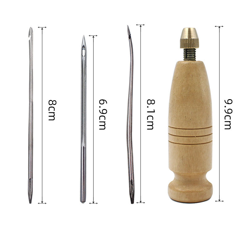 1Set Jarum Jahit Kulit DIY den - Leatherwork Needles ulasan dan harga