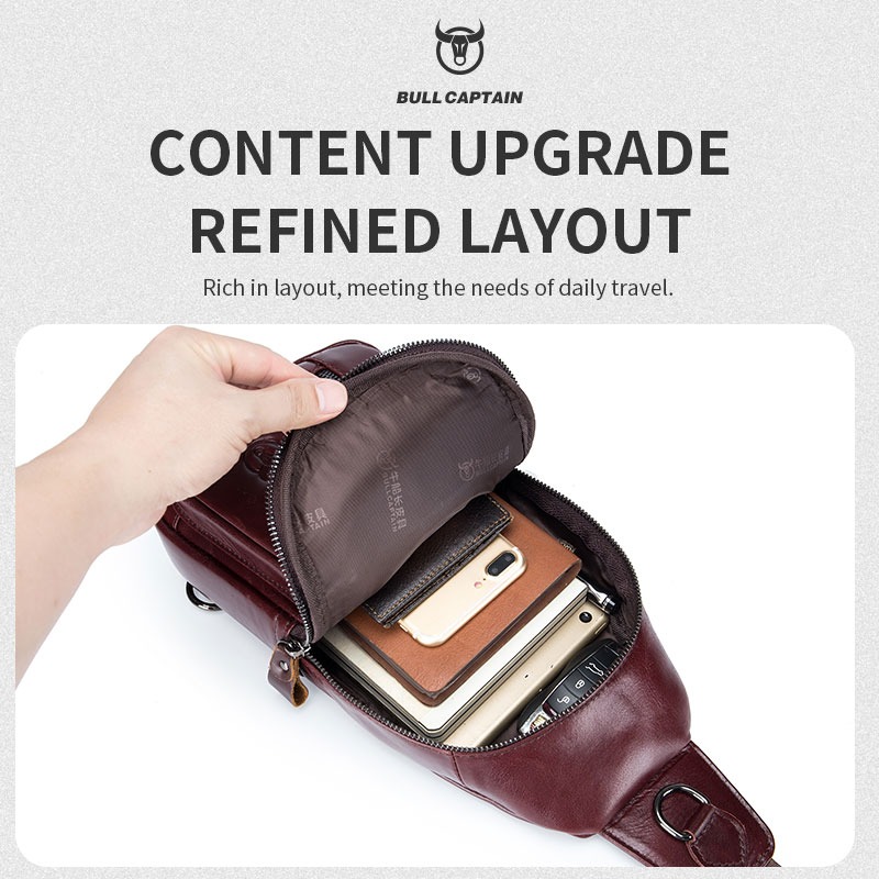 Tas Dada Kulit Asli BULLCAPTAI - Leather Work Laptop Bag ulasan dan harga