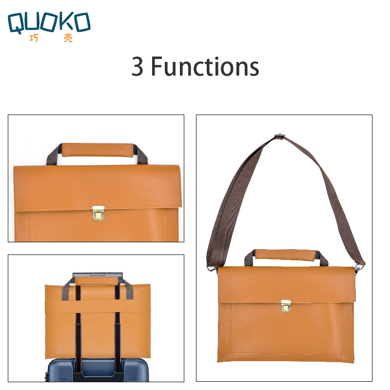 PU Kulit Wanita Tas Laptop Not - Leather Work Laptop Bag ulasan dan harga