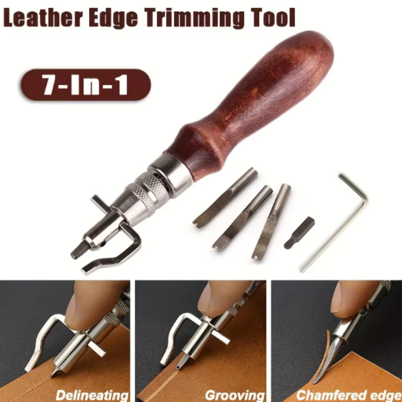 Alat Pemotong Kulit 7 in 1, Al - Leatherwork Edge Beveler ulasan dan harga