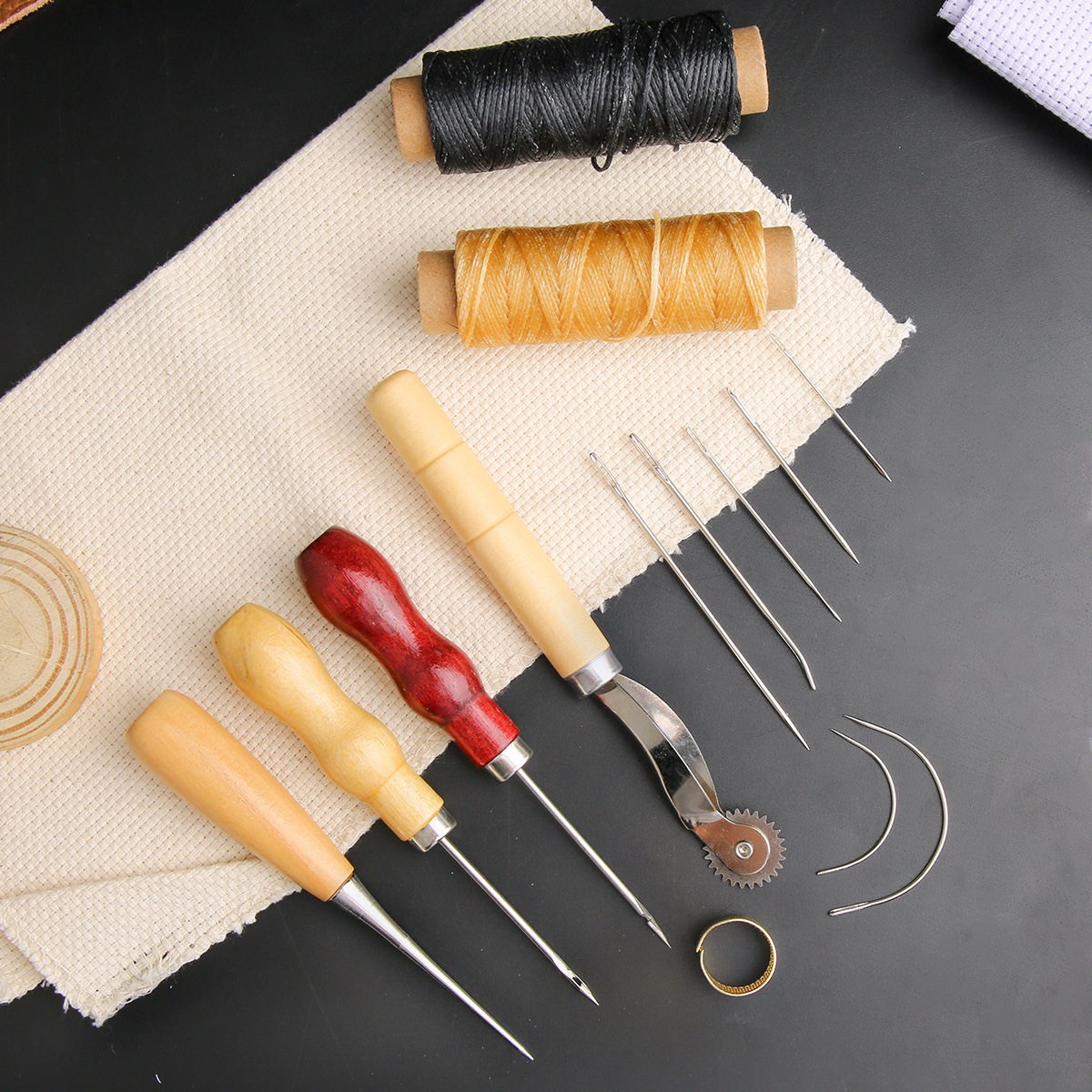 13 Buah Set Jahit Kulit Tas Ta - Leatherwork Needles ulasan dan harga