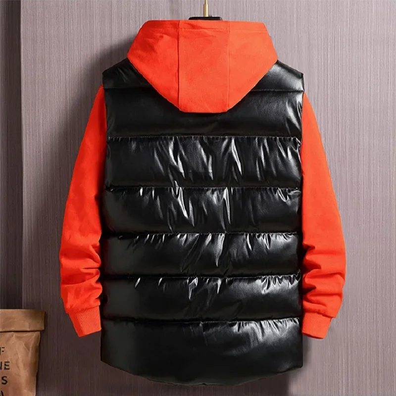 Jaket Tanpa Lengan Ukuran Plus - Leather Work Vest For Men ulasan dan harga