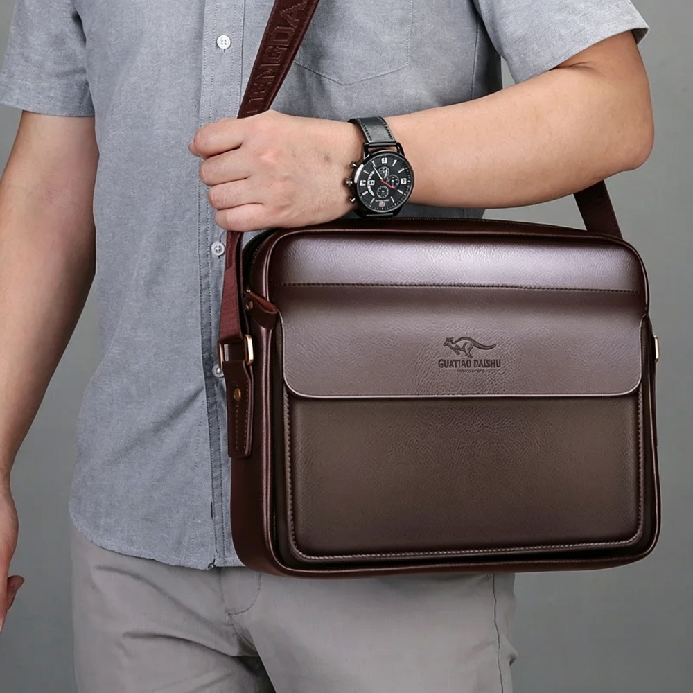 Tas selempang pria retro dari  - Leather Work Laptop Bag ulasan dan harga