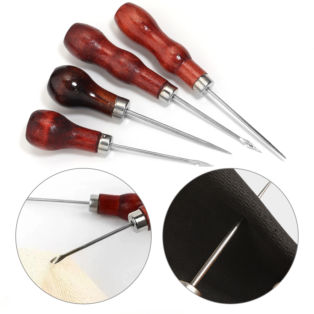 Penusuk Gagang Kayu DIY Penusu - Leatherwork Needles ulasan dan harga