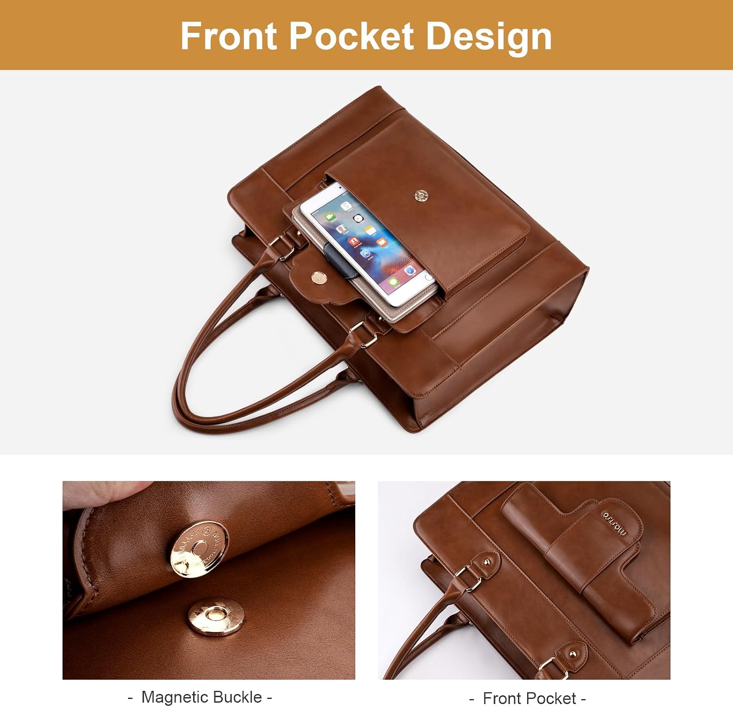 Tas Jinjing Laptop MOSISO untu - Leather Work Laptop Bag ulasan dan harga