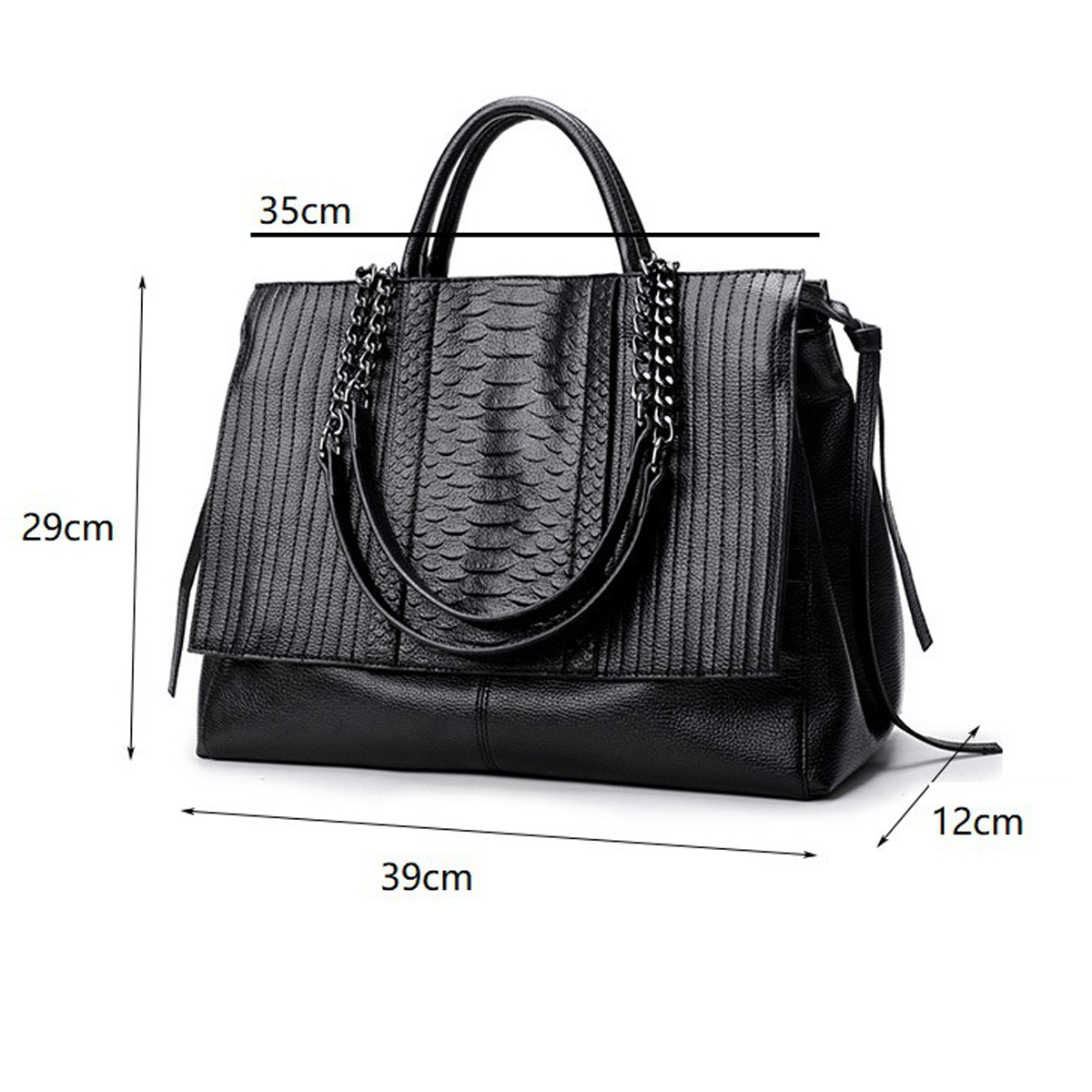 Tas Tote Elegan Dengan Resleti - Leather Work Laptop Bag ulasan dan harga