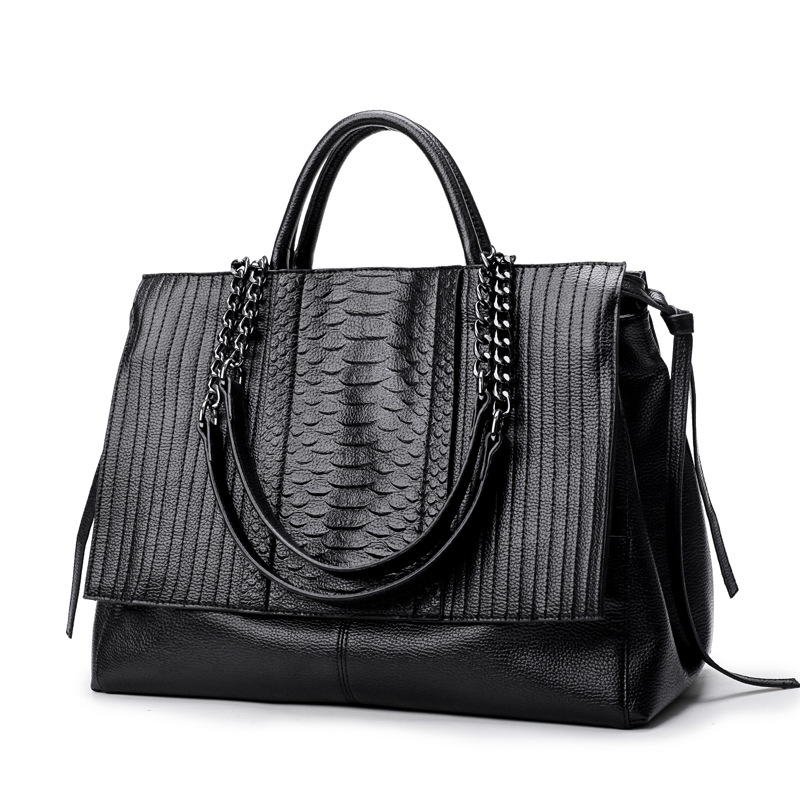 Tas Tote Elegan Dengan Resleti - Leather Work Laptop Bag ulasan dan harga