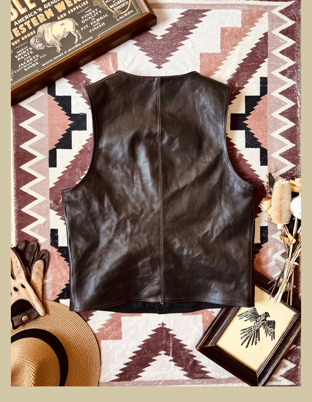 YR! Gratis pengiriman. Japan V - Leather Work Vest For Men ulasan dan harga