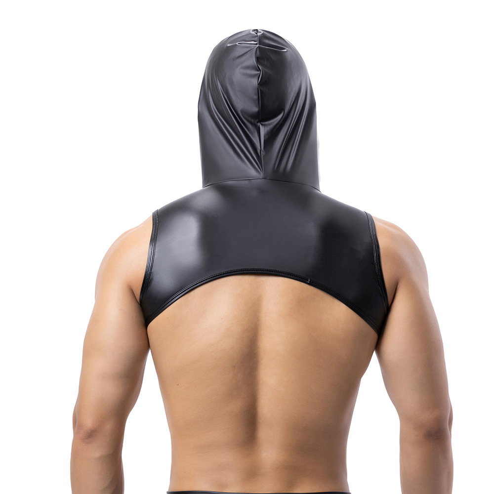Tank Top Kebugaran Bertudung K - Leather Work Vest ulasan dan harga