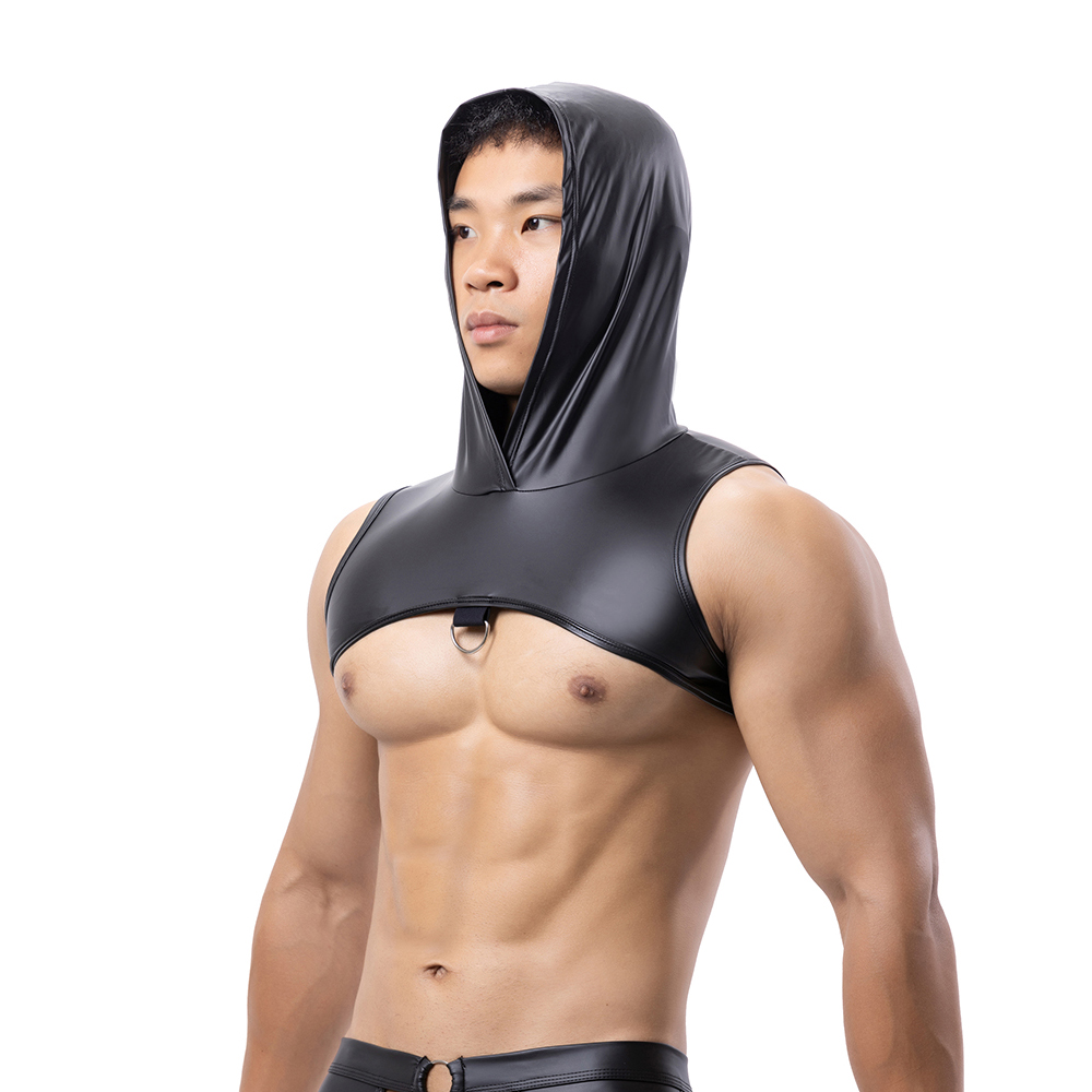 Tank Top Kebugaran Bertudung K - Leather Work Vest ulasan dan harga