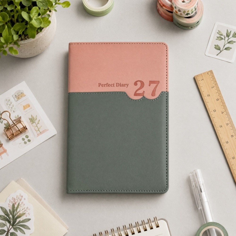 Perencana Kerja Kantor 2027 Bu - Leather Work Diary Covers ulasan dan harga