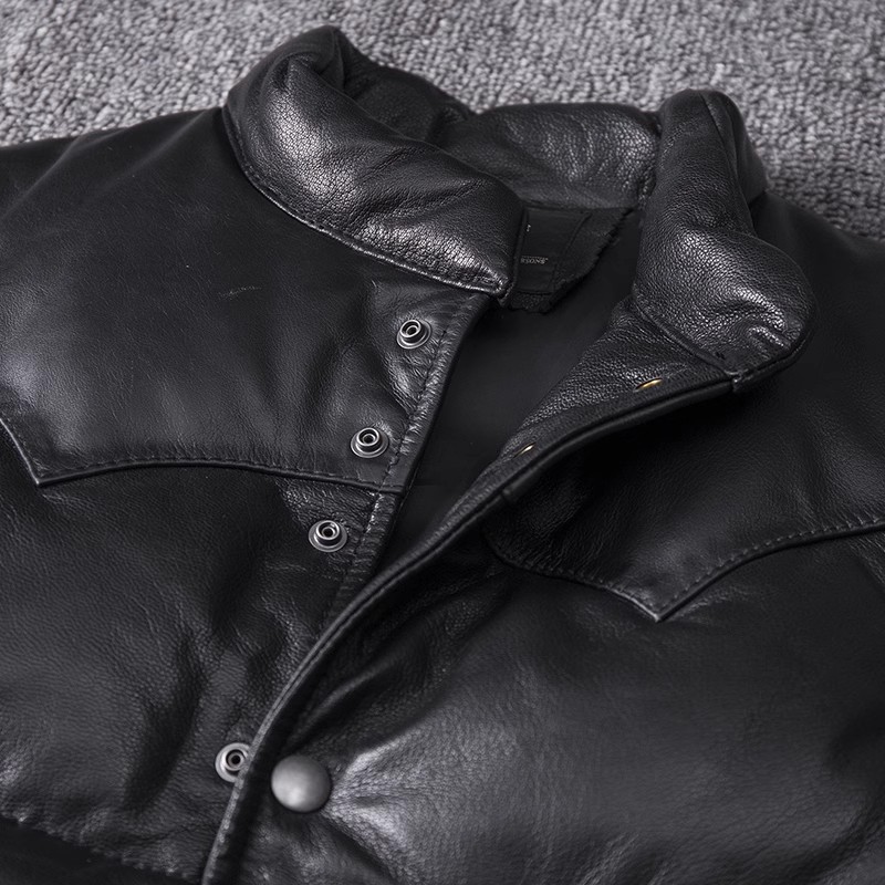 Jaket Kulit Slim Fit Pria, Rom - Leather Work Vest ulasan dan harga