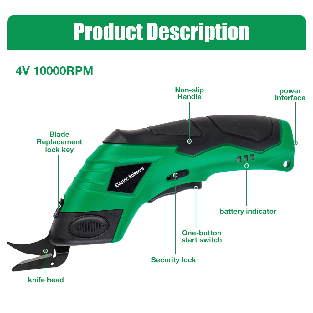 Gunting Listrik 4V, Pengisian  - Leatherwork Projects ulasan dan harga