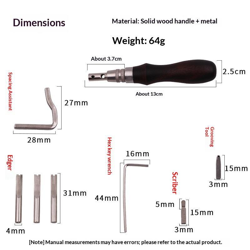 Alat Pembuat Alur Kulit 7 in 1 - Leatherwork Edge Beveler ulasan dan harga