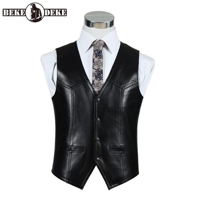 Rompi Kulit Domba Kulit Asli J - Leather Work Vest For Men ulasan dan harga