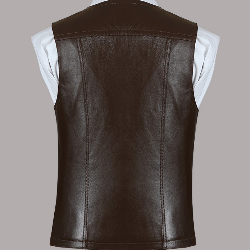 Rompi Kulit Domba Kulit Asli J - Leather Work Vest For Men ulasan dan harga